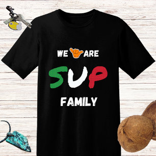 T-shirt Conception familiale SUP avec drapeau italien et m