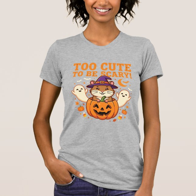 T-shirt Conception fantôme de citrouille de hamster d'Hall (Devant)