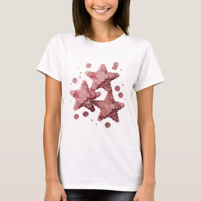 T-shirt Conception FÊTE D'ANNIVERSAIRE ÉTOILE Rose JOUEUSE (Devant)