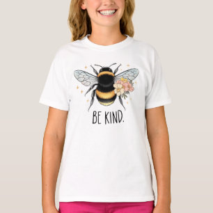 T-shirt Conception Florale de Fleur Mignonne Abeille Inspi