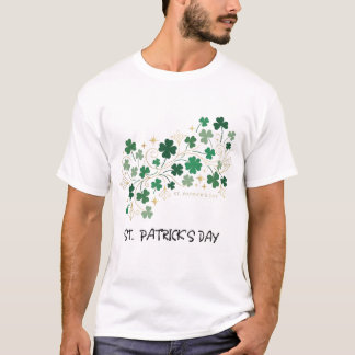 T-shirt Conception florale de trèfle élégant pour la Saint
