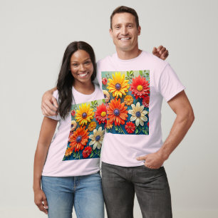 T-shirt Conception florale dynamique de l'Imaginaire