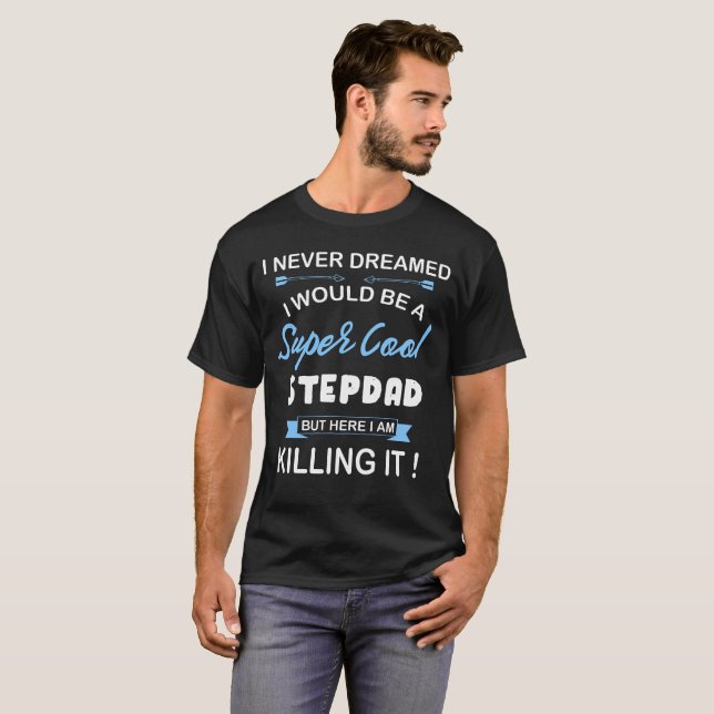 T-shirt Conception fraîche superbe fière de papa d'étape (Devant entier)