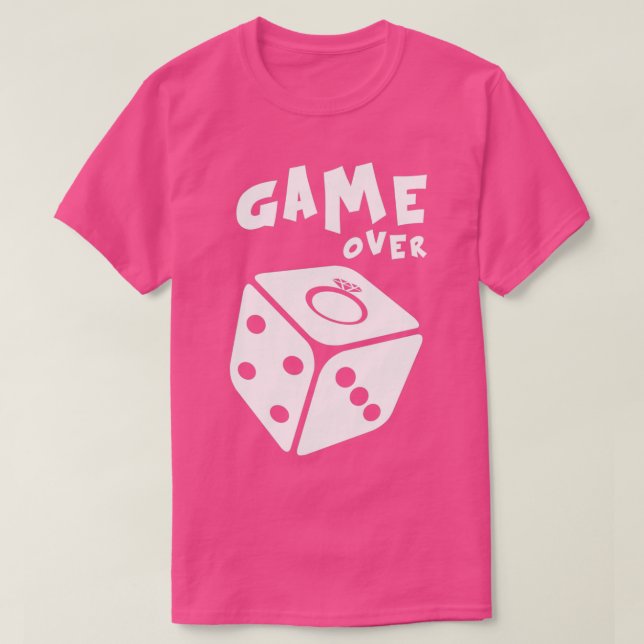T-shirt Conception Game Over pour l'enterrement de vie de  (Design devant)