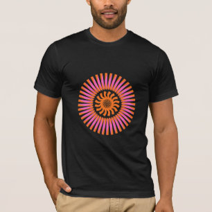 T-shirt Conception géométrique abstraite de soleil en spir