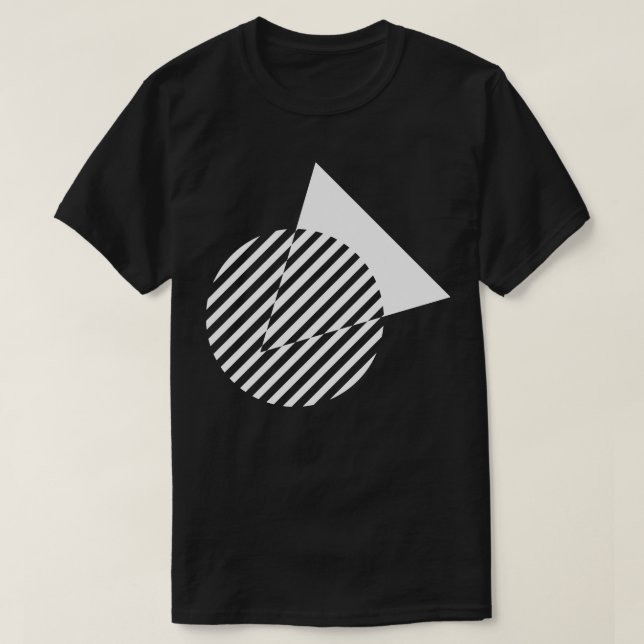T-shirt conception géométrique de cercle et de triangle (Design devant)