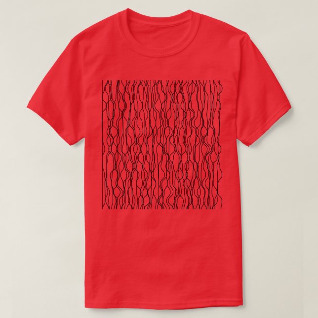 T-shirt conception géométrique des lignes d'ondes (Design devant)