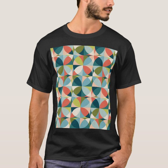 T-shirt Conception géométrique du milieu du siècle, Abstra (Devant)
