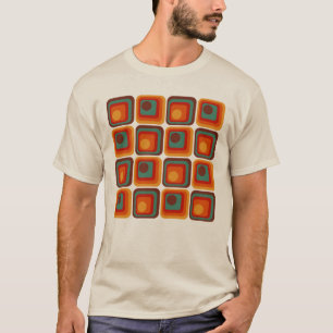 T-shirt Conception géométrique du style rétro de la mi-ann