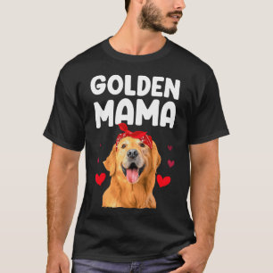 T-shirt Conception Golden Retriever pour maman femmes Gold