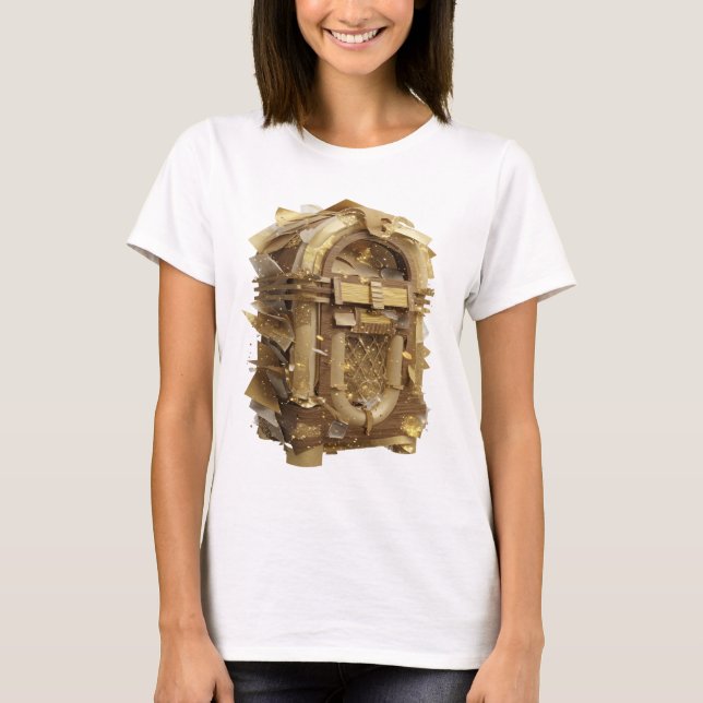 T-shirt Conception graphique ART ABSTRAIT Or Classique (Devant)