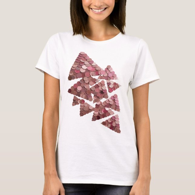 T-shirt Conception graphique ART ABSTRAIT rose chic (Devant)