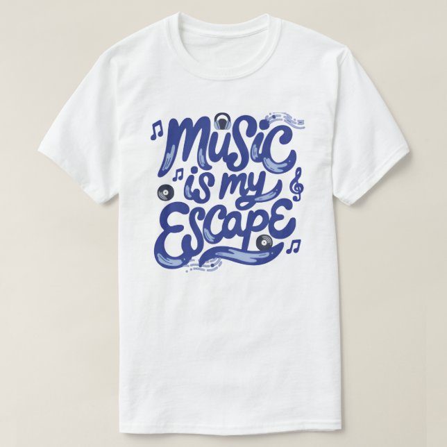 T-shirt Conception Graphique Artistique Moderne - Musique (Design devant)