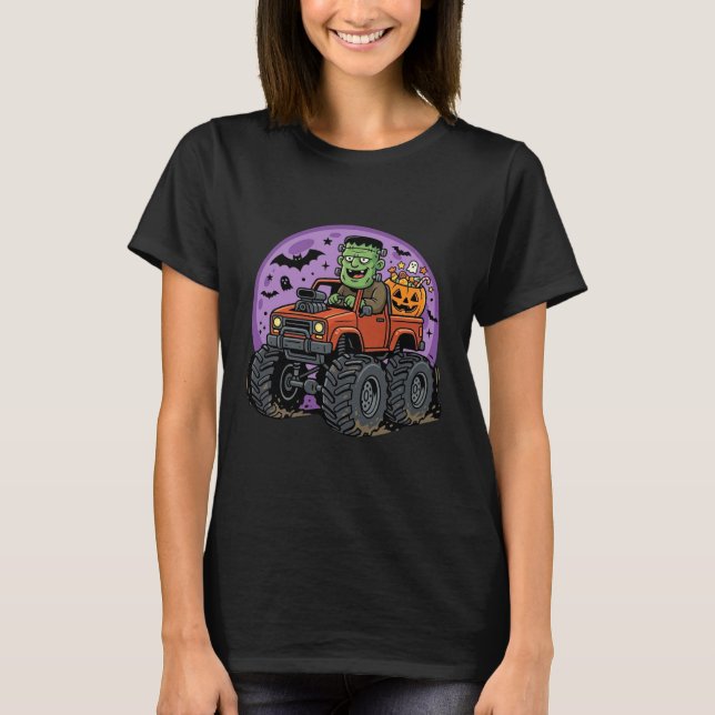 T-shirt Conception graphique camion monstre Frankenstein H (Devant)