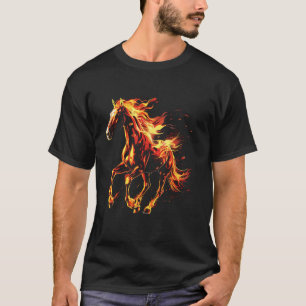 T-shirt Conception Graphique Cheval Cheval Sauvage en Cour