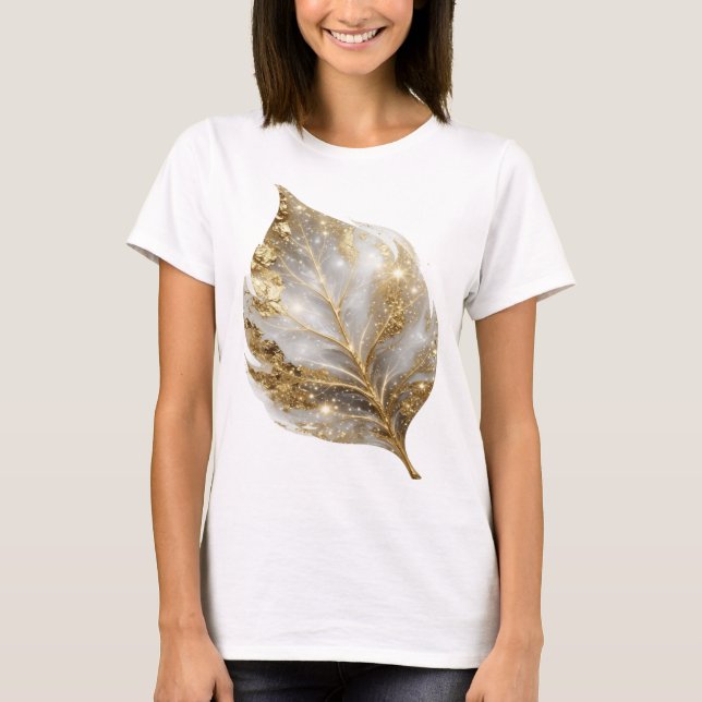 T-shirt Conception graphique Chic Gold GOLDEN LEAF (Devant)