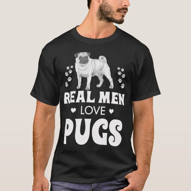 T-shirt Conception Graphique Chien Mignon Pug (Devant)