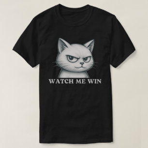 T-shirt Conception Graphique de Chat Confiant et Audacieux