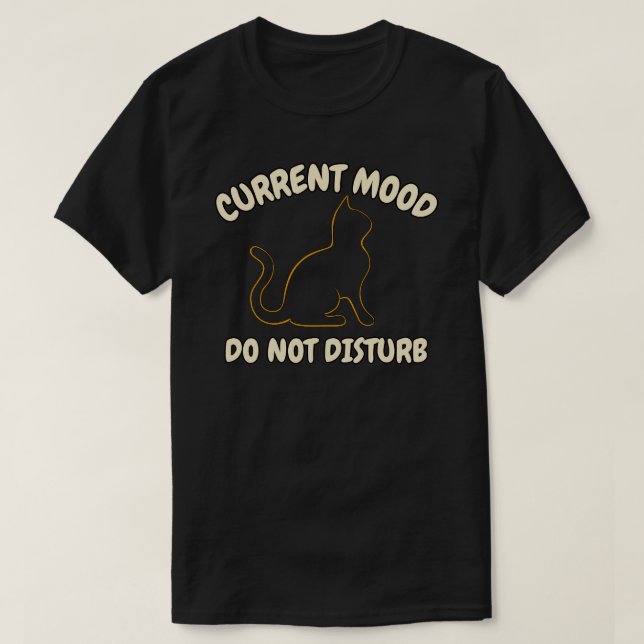 T-shirt Conception Graphique de Chat Humeur Actuelle Ne Pa (Design devant)