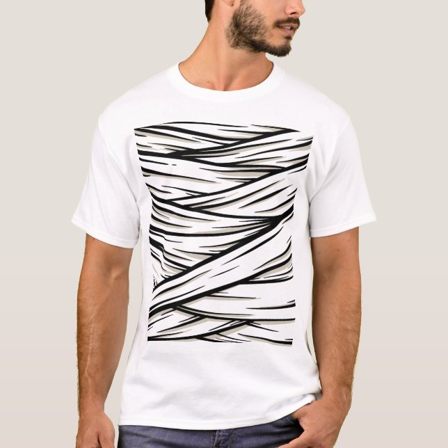 T-shirt Conception graphique de la momie d'Halloween (Devant)