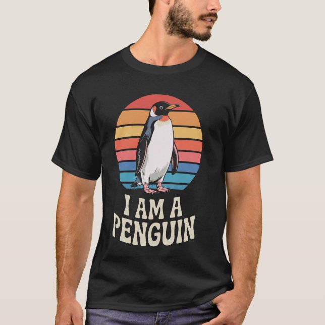 T-shirt Conception Graphique De Manchot Mignon Drôle (Devant)