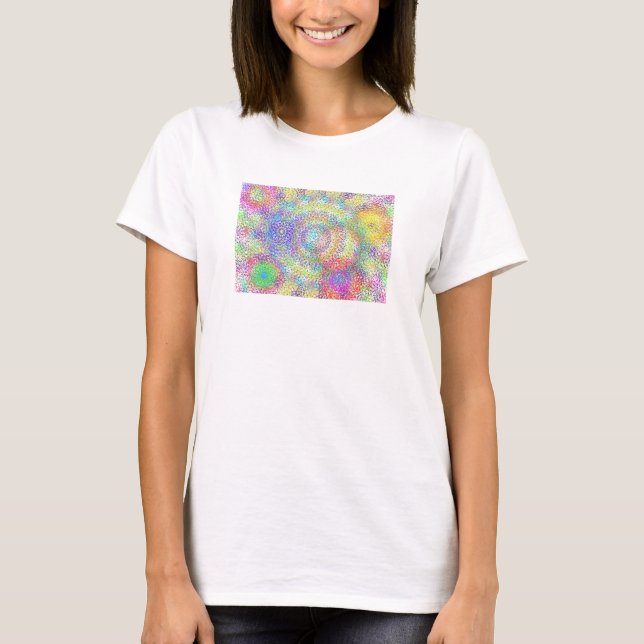 T-shirt Conception graphique de tourbillons en couleur viv (Devant)