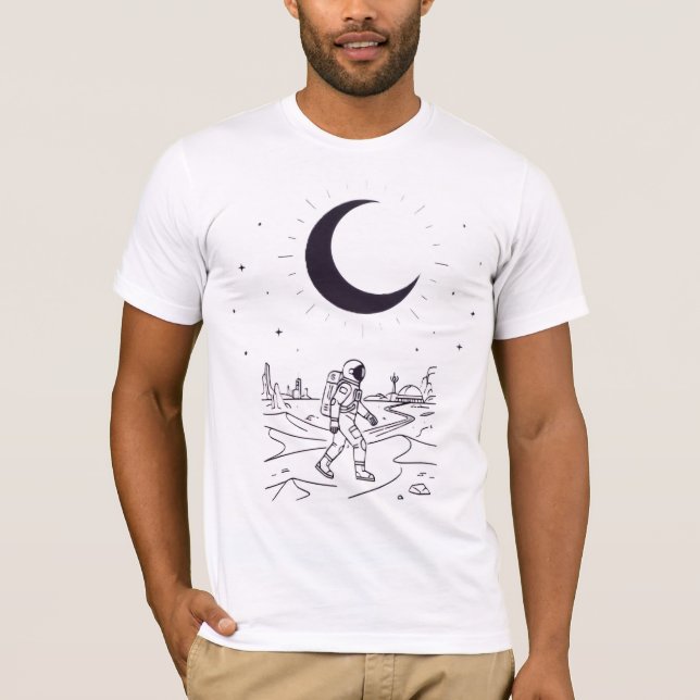 T-shirt Conception Graphique d'Explorateur Lunaire Astrona (Devant)