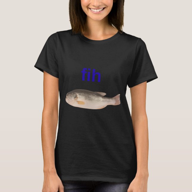 T-shirt Conception graphique drôle de poisson bass 'Fih' a (Devant)