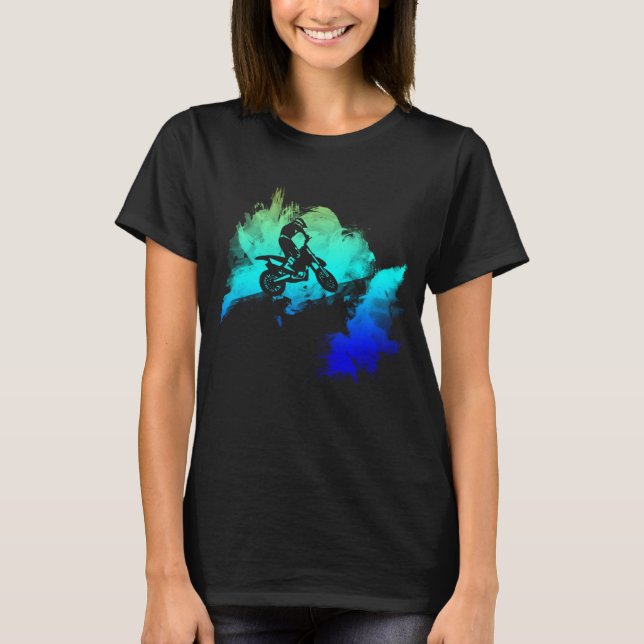 T-shirt Conception graphique du vélo et de la motocross (Devant)
