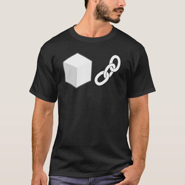 T-shirt Conception graphique en chaîne de blocs (Devant)