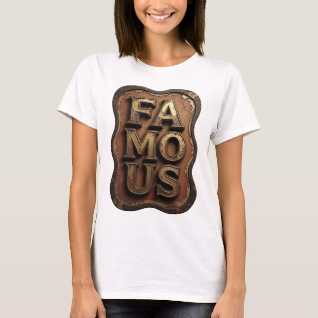 T-shirt Conception graphique FAMOUS Witty Gold (Devant)