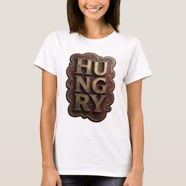 T-shirt Conception graphique HUNGRY Witty Gold (Devant)