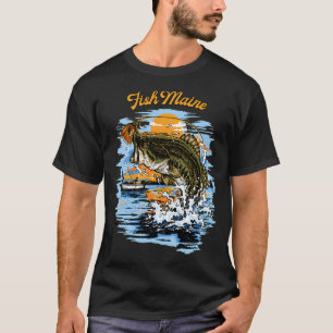 T-shirt Conception graphique pour la pêche au black bass à