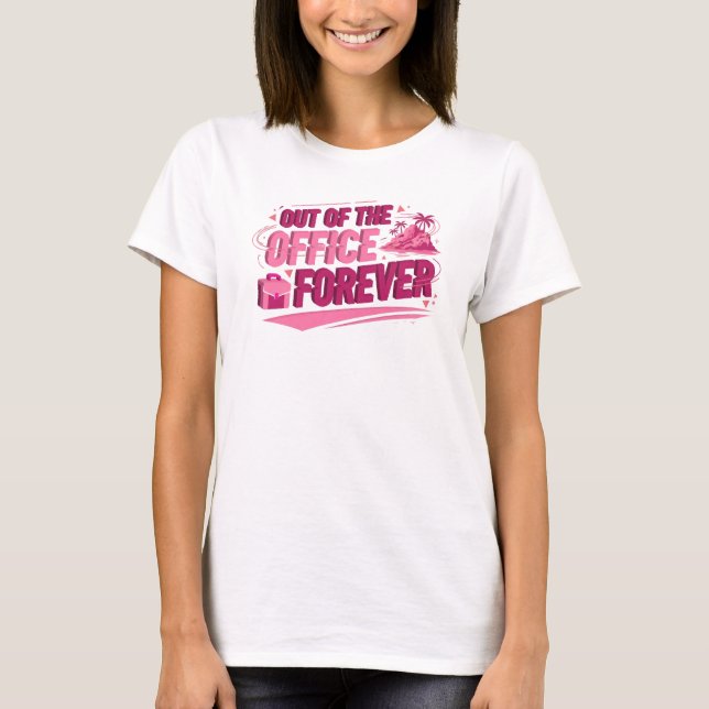 T-shirt Conception graphique Rose Foncé POUR EN DEHORS DU  (Devant)