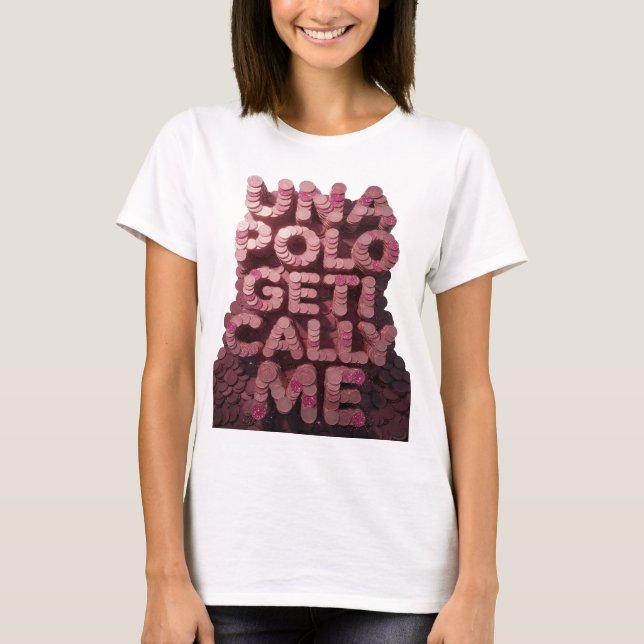 T-shirt Conception graphique rose icônique UNA POLO GET CA (Devant)