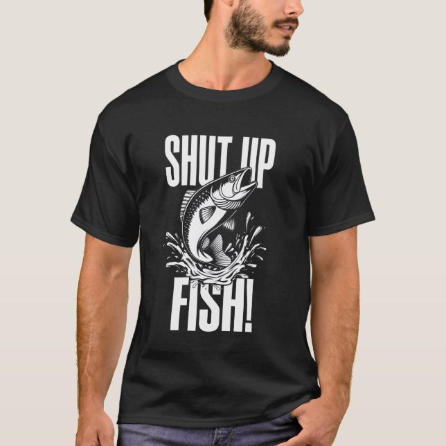 T-shirt Conception Graphique Taisez-Vous Poisson avec Pois (Devant)