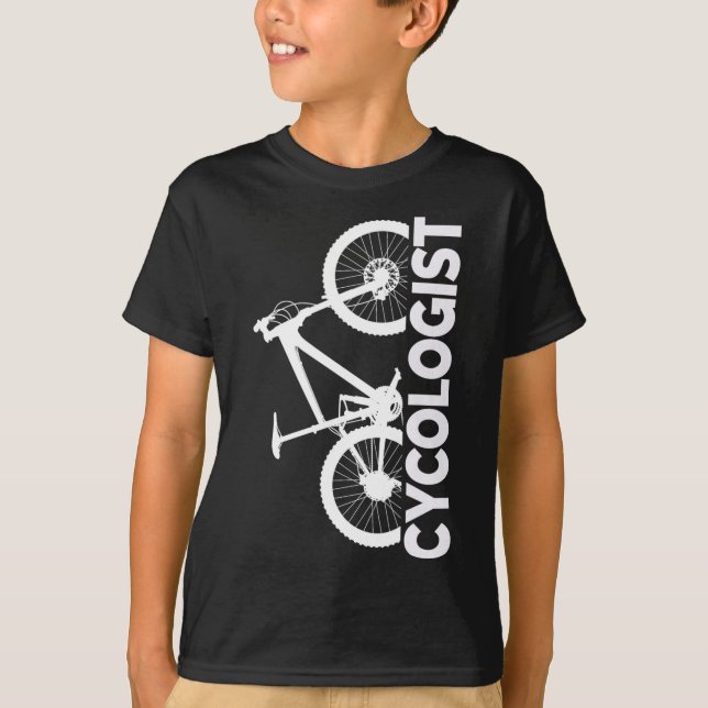 T-shirt Conception Graphique Verticale de Cycologiste de V (Devant)