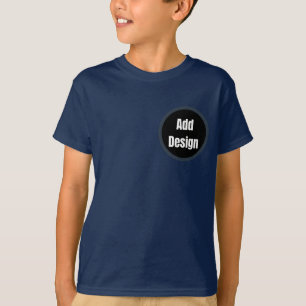 T-shirt Conception gris foncé personnalisée Ajouter une ph