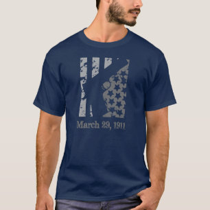 T-shirt Conception grise du drapeau 1911 patriotiques