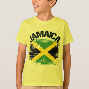 T-shirt Conception grunge de drapeau de la Jamaïque de