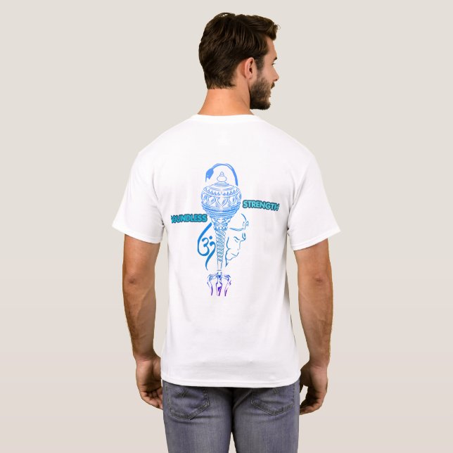 T-shirt Conception Hanuman de force illimitée | Hindou spi (Dos entier)