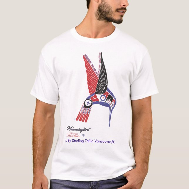 T-shirt Conception indigène de colibri d'artiste du (Devant)