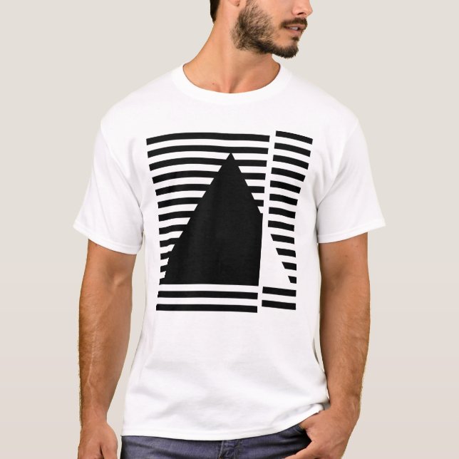 T-shirt Conception inspirée du triangle Bauhaus géométriqu (Devant)