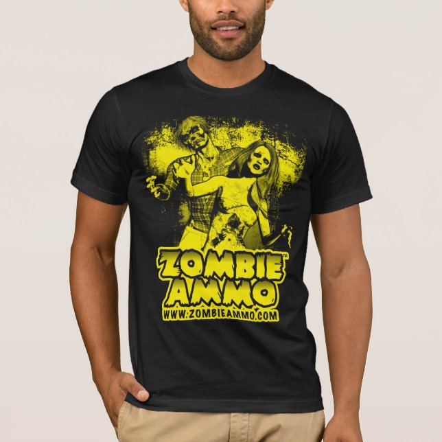 T-shirt Conception jaune classique d'Ammo™ de zombi (Devant)