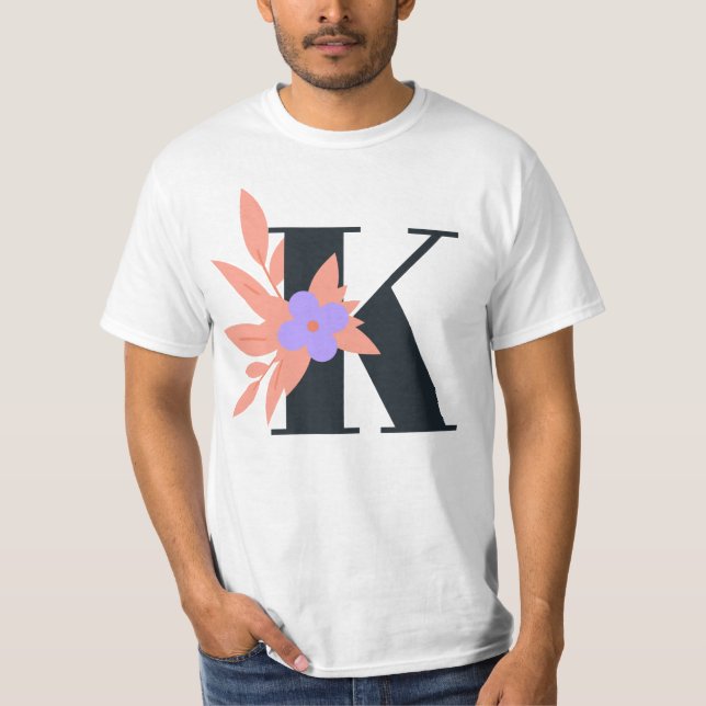 T-shirt Conception : lettre "K", numéro de conception 1. (Devant)