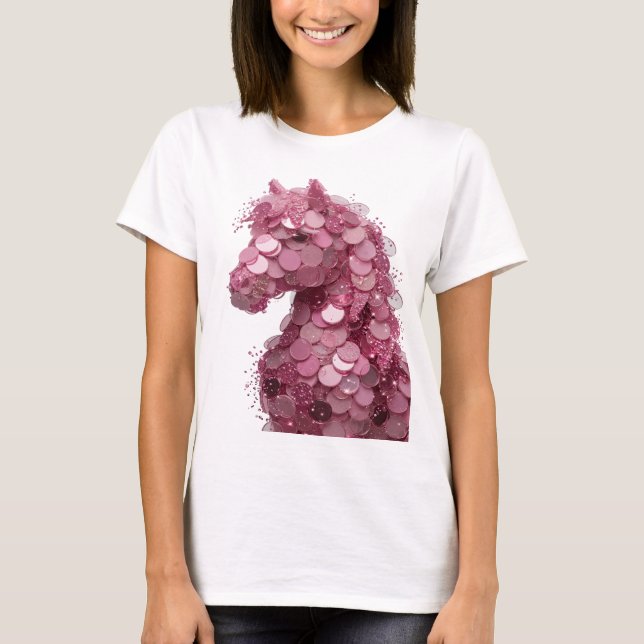 T-shirt Conception LICORNE Rose ludique (Devant)