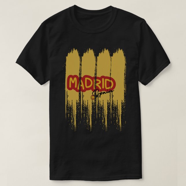 T-shirt Conception Liquide Coup de Pinceau Madrid (Design devant)
