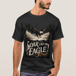 T-shirt Conception majestueuse d'aigle d'inspiration Vinta