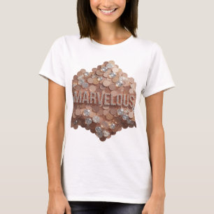 T-shirt Conception Merveilleuse Argent Élégant