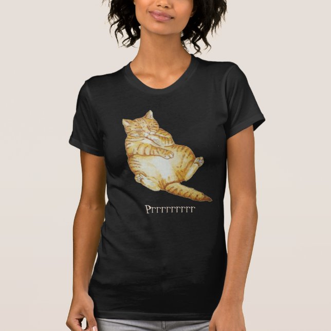 T-shirt conception mignonne d'art de chaton de gingembre (Devant)